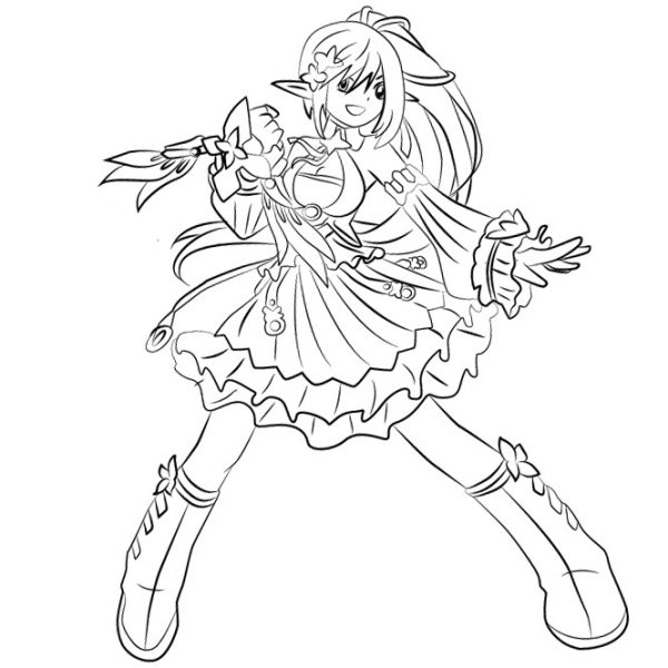 Elsword Coloring Pages Add the Shocking Genius - XColorings.com