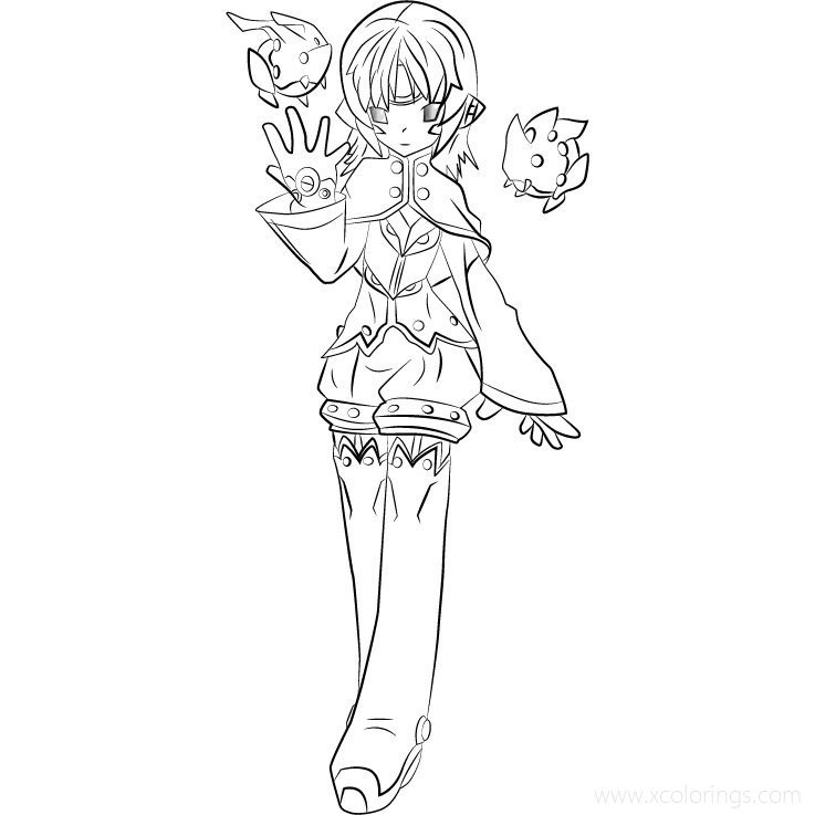 Free Elsword Coloring Pages Eve Noblesse Oblige printable