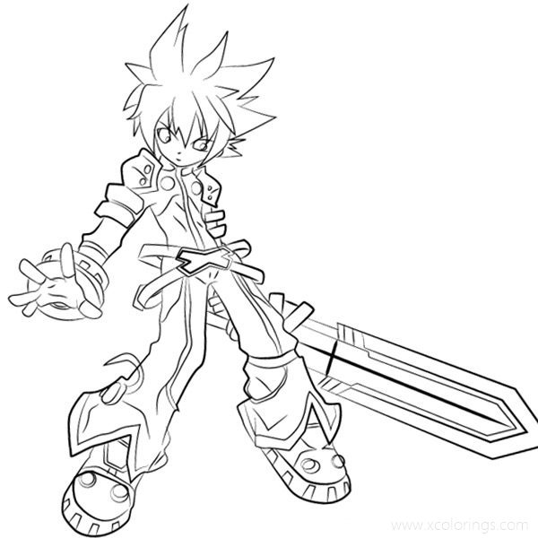 Free Elsword Coloring Pages Lord Knight printable