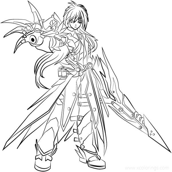 Free Elsword Coloring Pages Raven printable