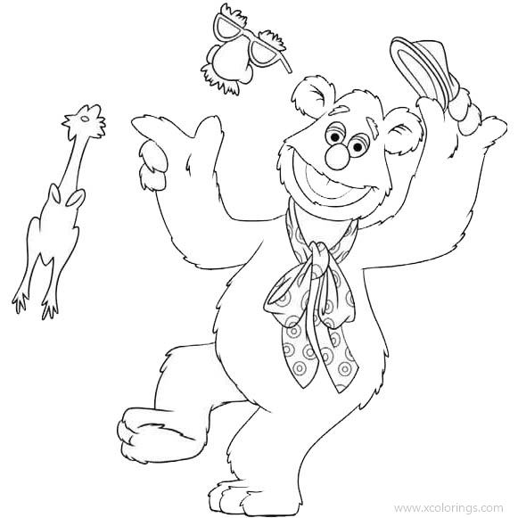 Fozzie Bear from Muppets Coloring Pages - XColorings.com