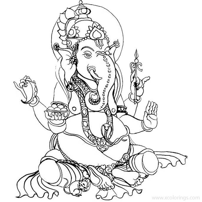 Free Free Ganesh Coloring Pages printable