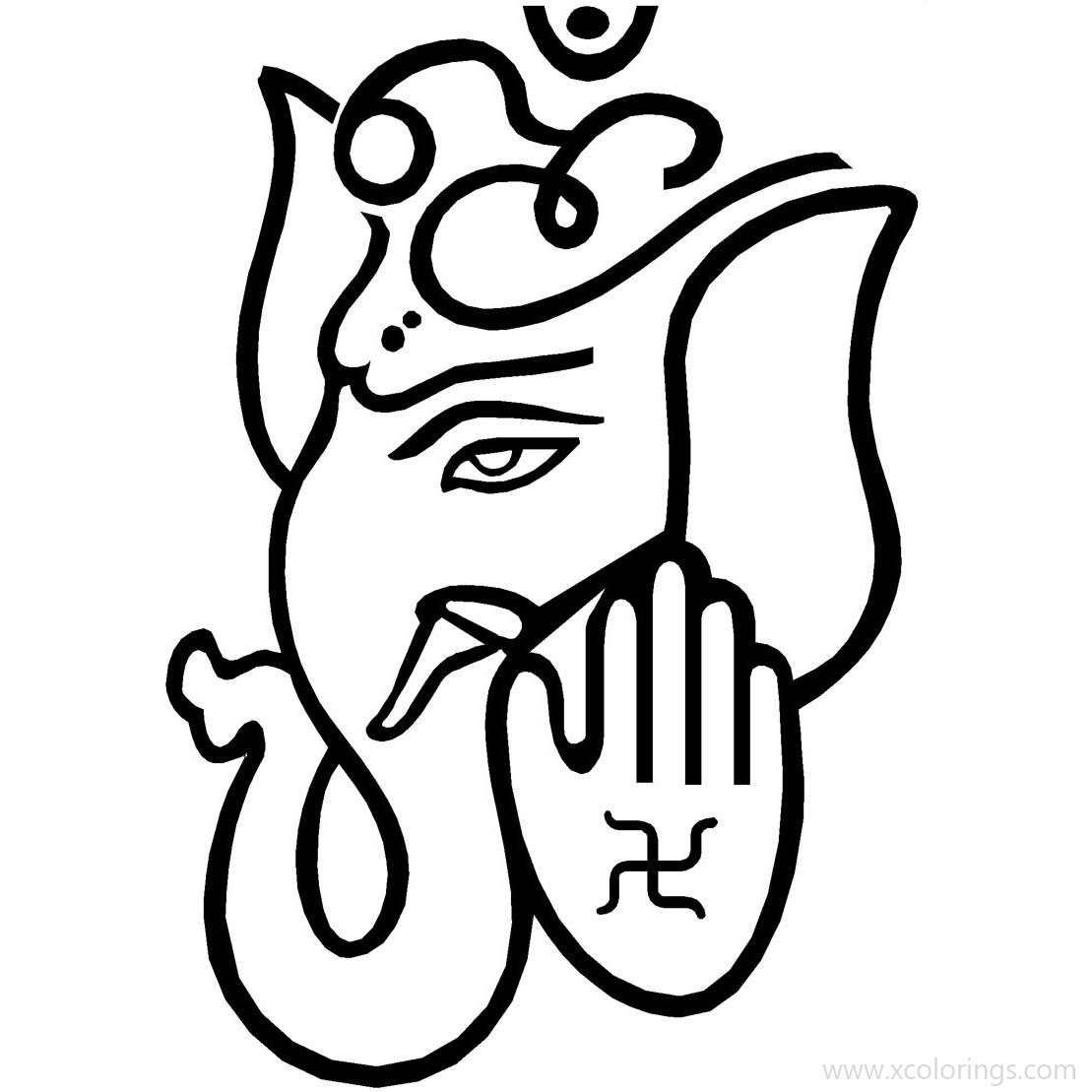 Free Ganesh Coloring Pages Lineart printable