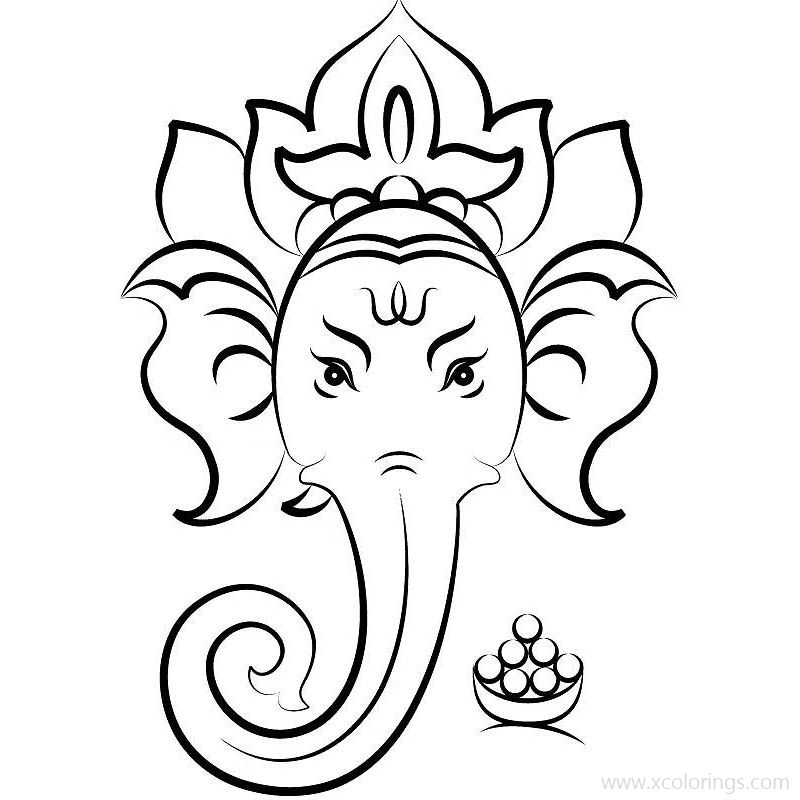 Free Ganesha Coloring Pages printable