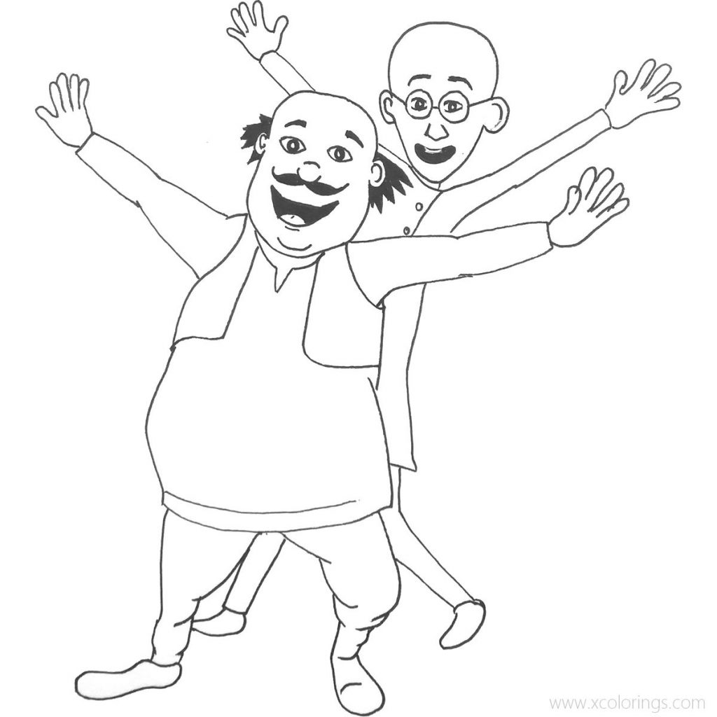 Indian Motu Patlu Coloring Pages - XColorings.com
