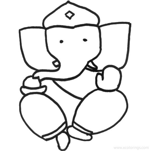 Free How to Draw Ganesh Coloring Pages printable