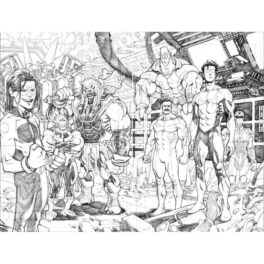 Invincible Coloring Pages Superhero Invincible and Atom Eve