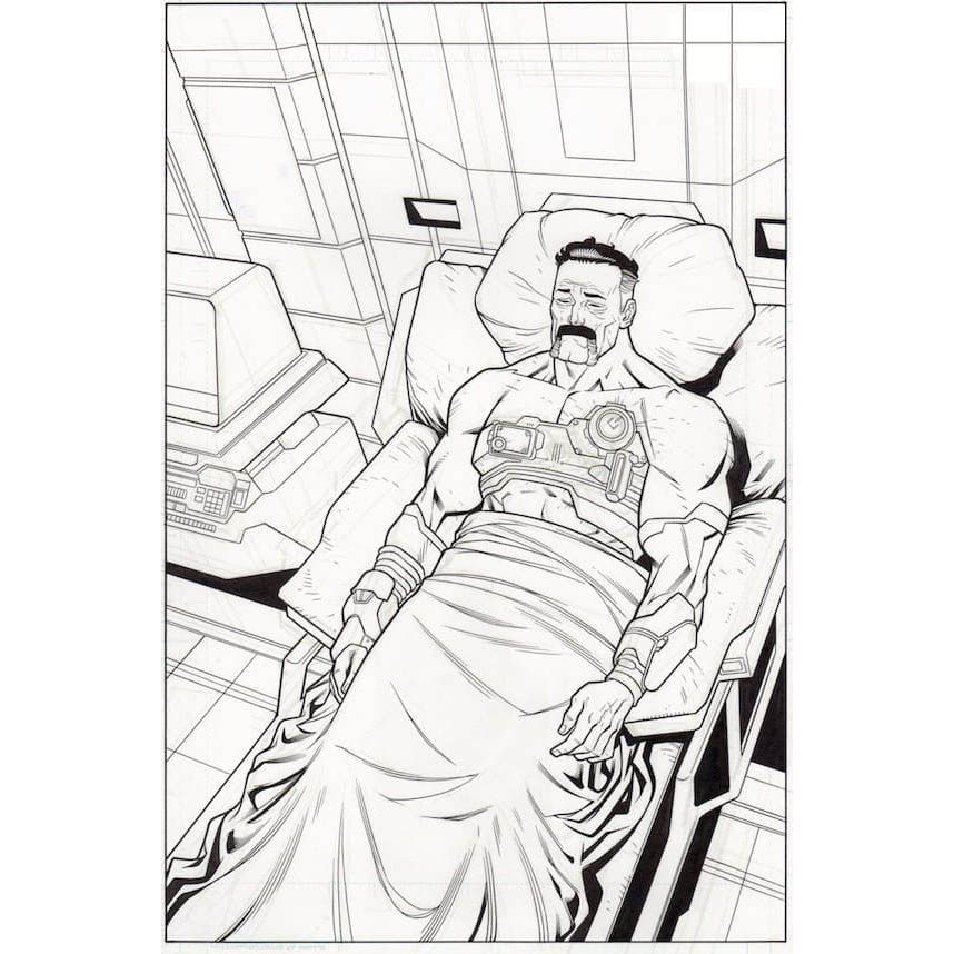 Free Invincible Coloring Pages Omni-man On The Bed printable