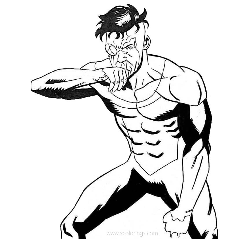 Free Invincible is Fighting Coloring Pages printable