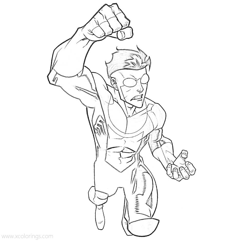 Invincible is Running Coloring Pages - XColorings.com