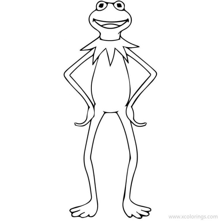 The Muppets Coloring Pages Kermit the Frog Listening to Music with
