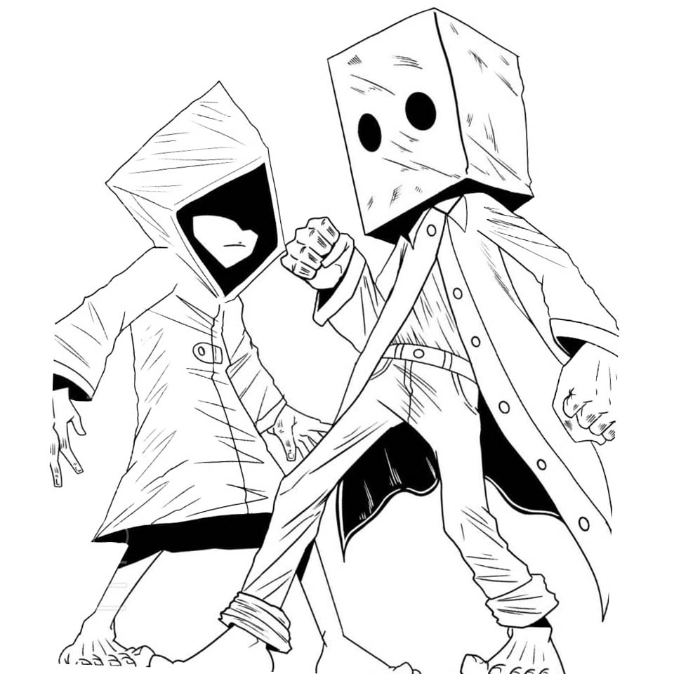 Little Nightmares Coloring Pages Characters - XColorings.com