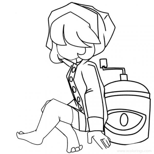 Little Nightmares Coloring Pages Mono and Sixth Black and White