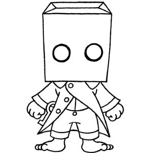 Little Nightmares Coloring Pages Character Mono - XColorings.com