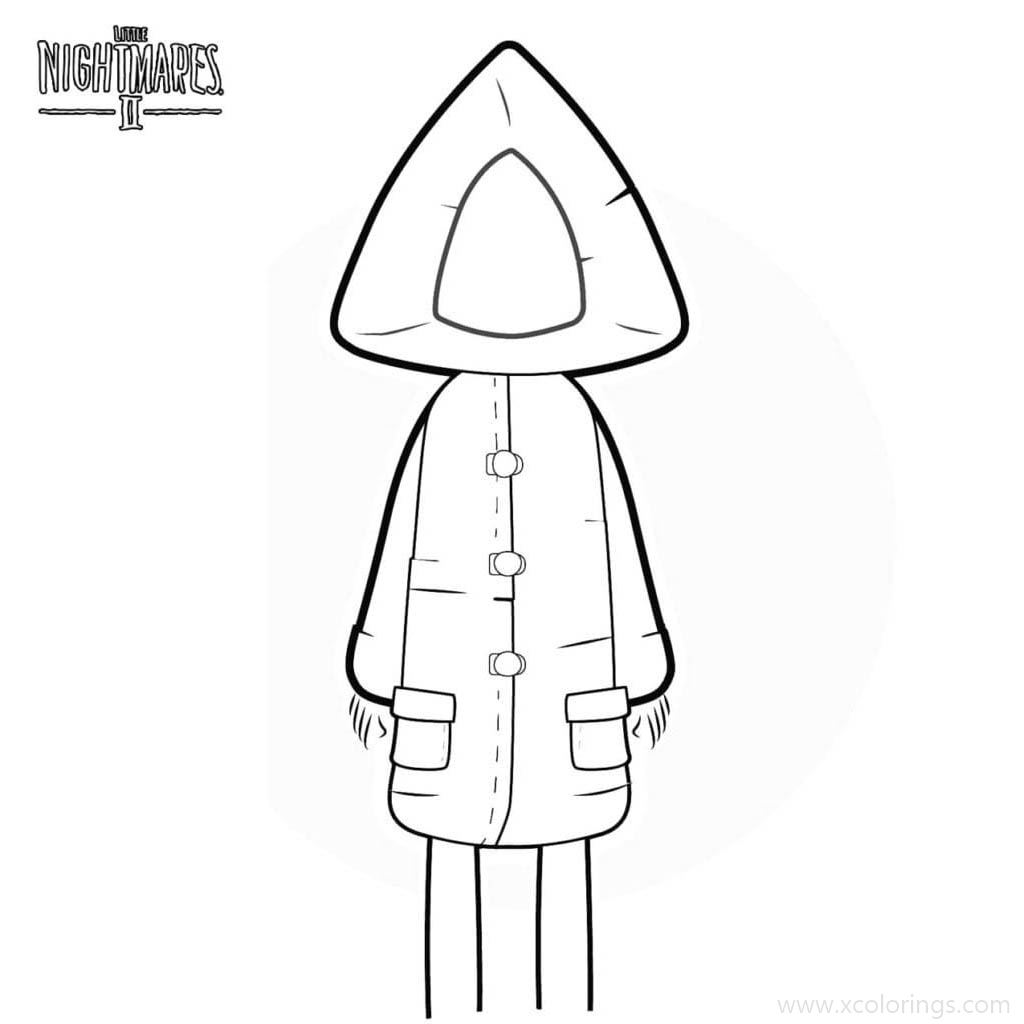 Free Little Nightmares Coloring Pages Six with Yellow Raincoat printable
