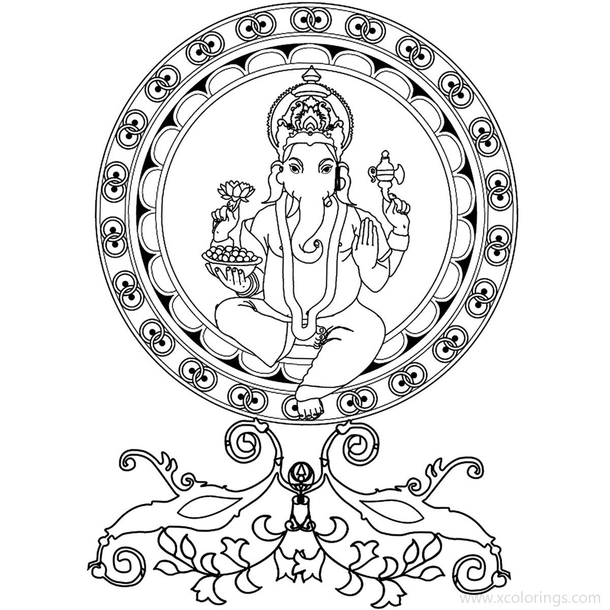 Free Lord Ganesha Coloring Pages printable