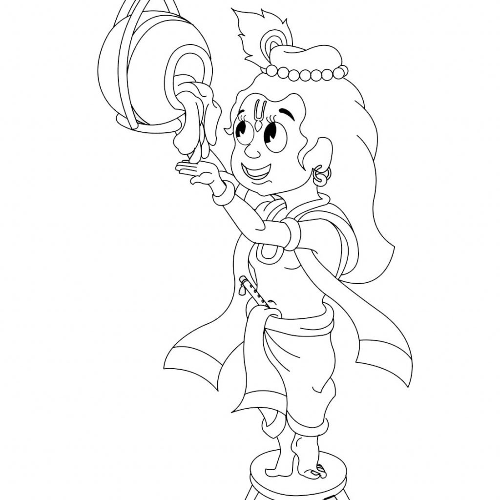 Krishna Coloring Pages Printable Coloring Pages