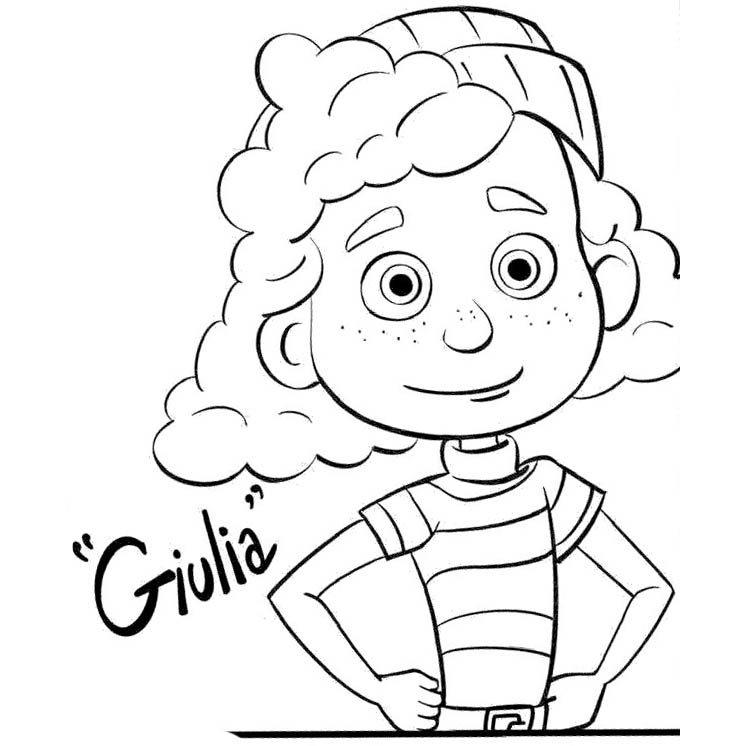 Free Luca Coloring Pages Giulia printable