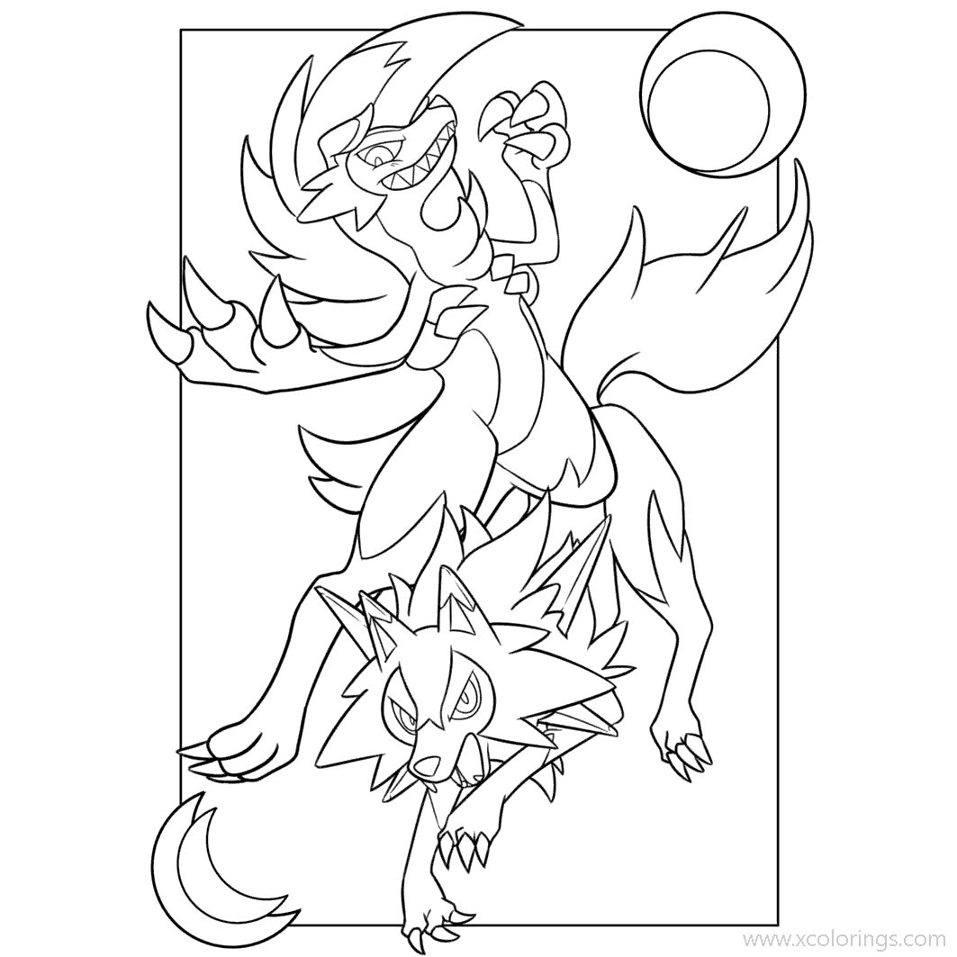 Pokemon Lycanroc Coloring Pages 2 Free Coloring Sheets 2021 | Images ...