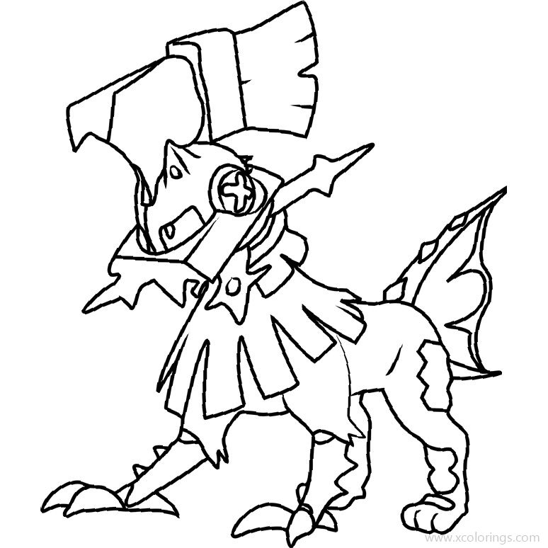 Free Lycanroc from Pokemon Sun and Moon Coloring Pages printable