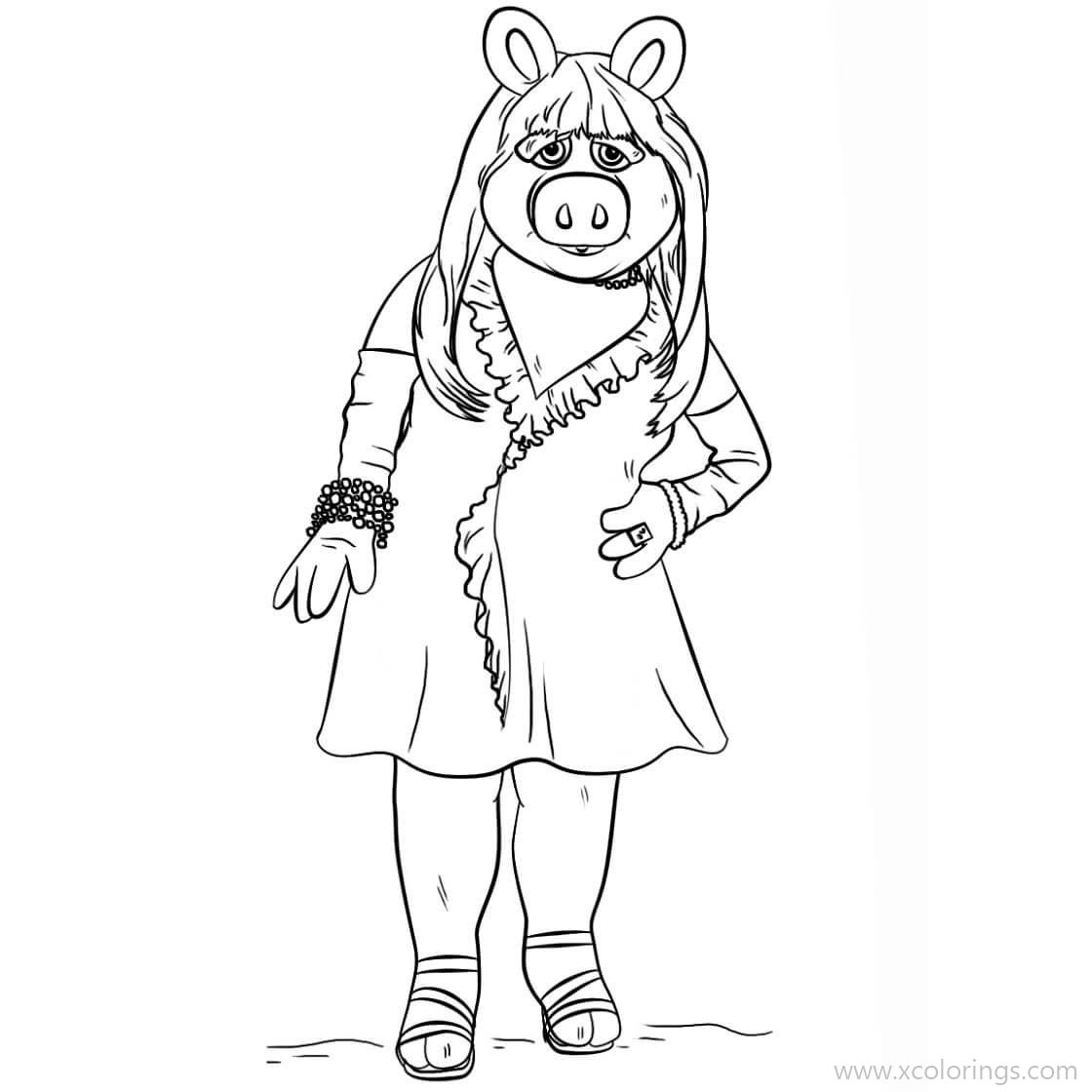 57 miss piggy coloring page