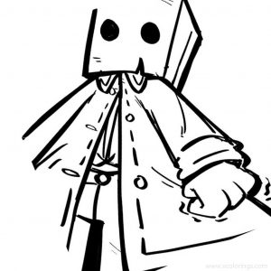 Little Nightmares Coloring Pages Mono Printable - XColorings.com