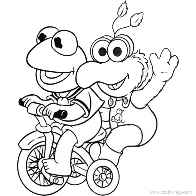 Free Muppet Babies Coloring Pages Gonzo and Kermit printable