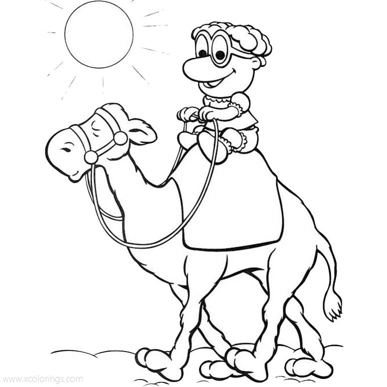 Free Muppet Babies Coloring Pages Skeeter and Camel printable