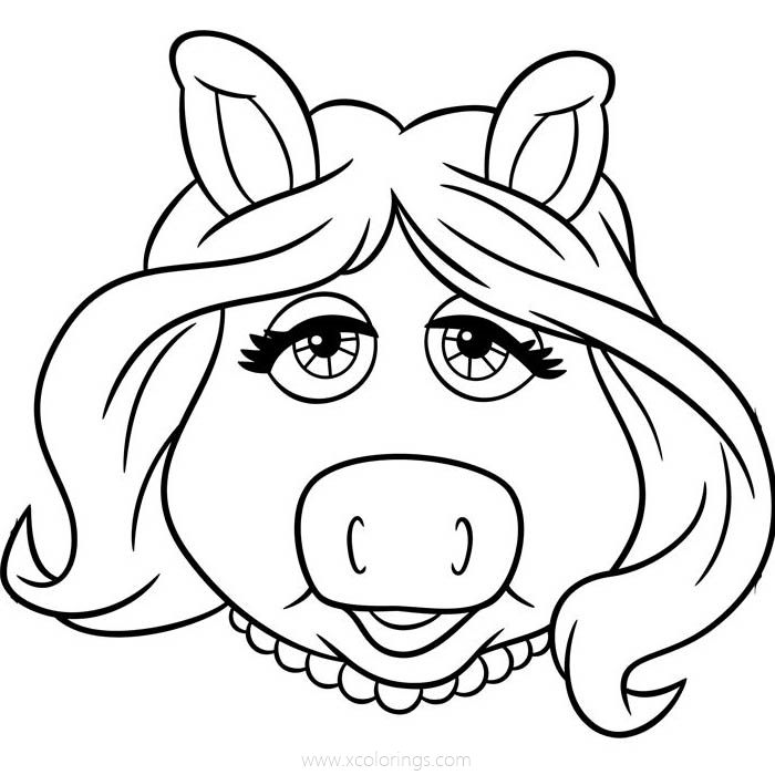 Free Muppets Coloring Pages Miss Piggy printable