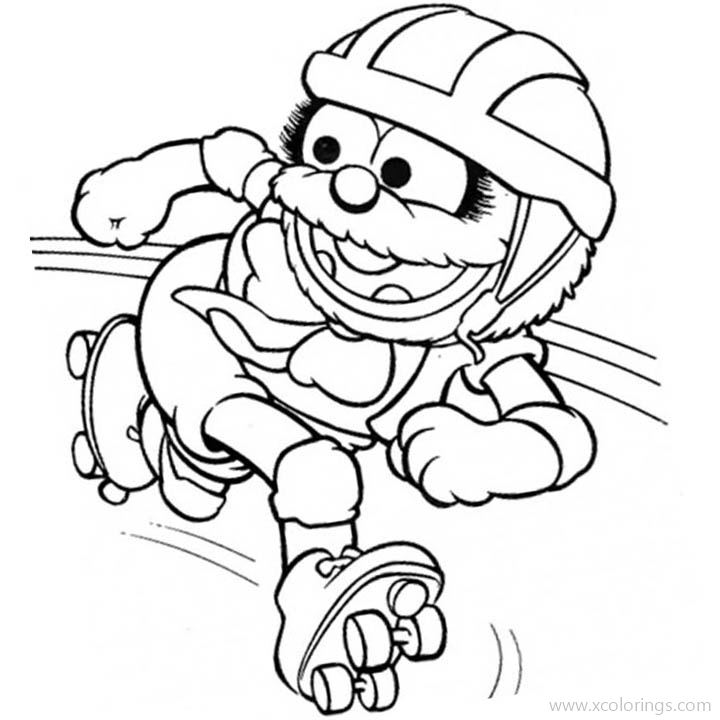 Free Muppets Coloring Pages Roller Skating printable