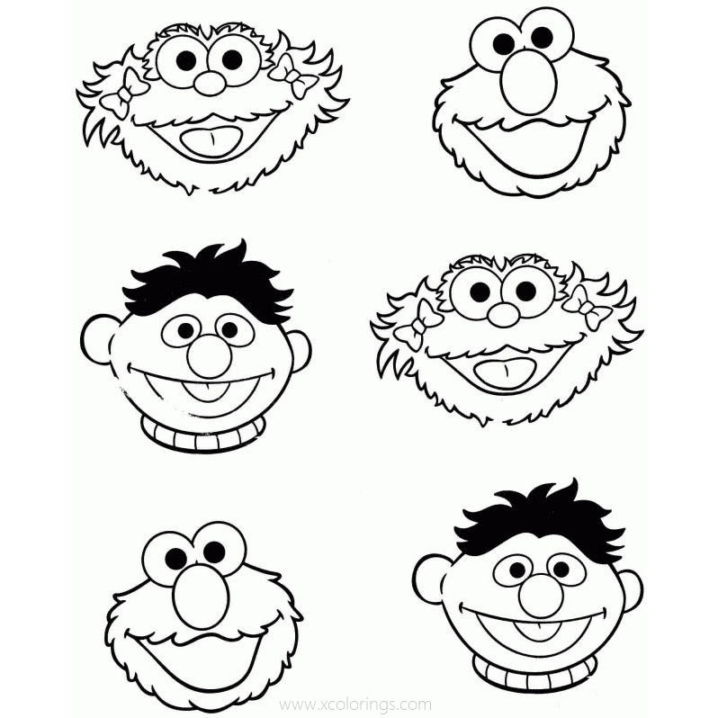 Free Muppets Heads Coloring Pages printable
