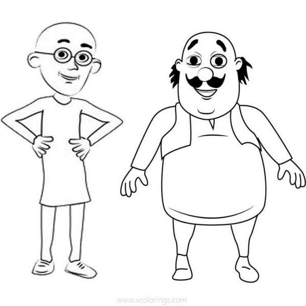 Motu Patlu Coloring Pages - XColorings.com