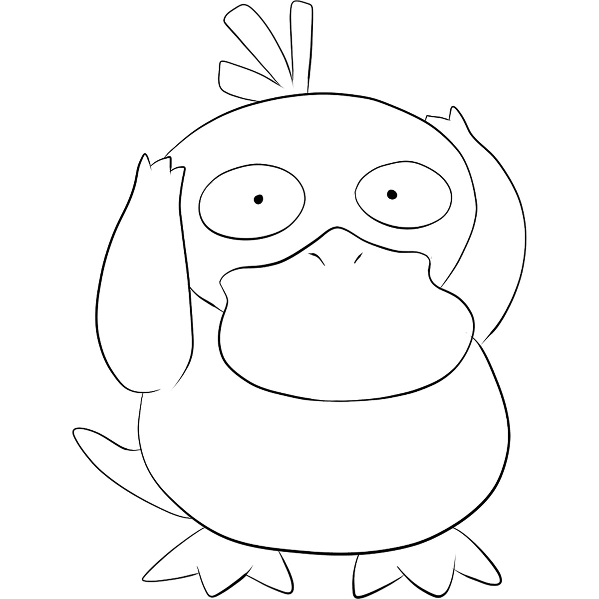 Free Psyduck Coloring Pages printable