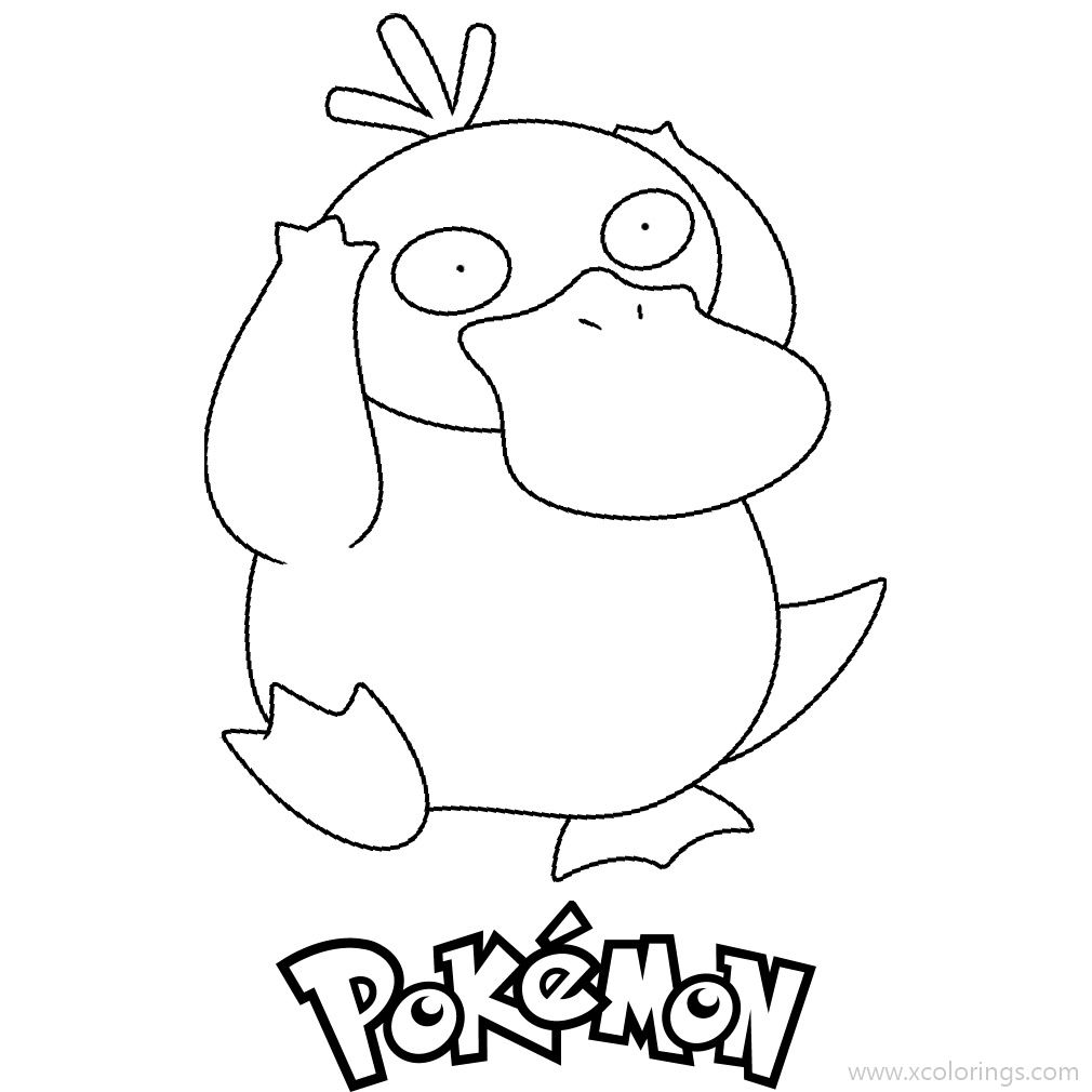 Free Psyduck Pokemon Coloring Pages Printable printable