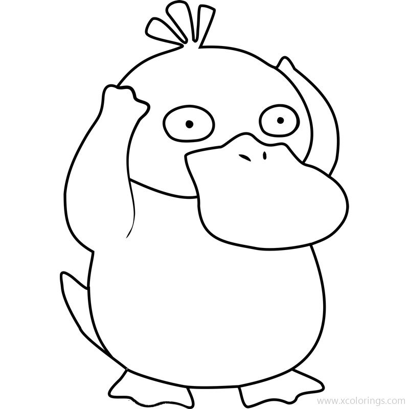 Psyduck from Pokemon Go Coloring Pages - XColorings.com