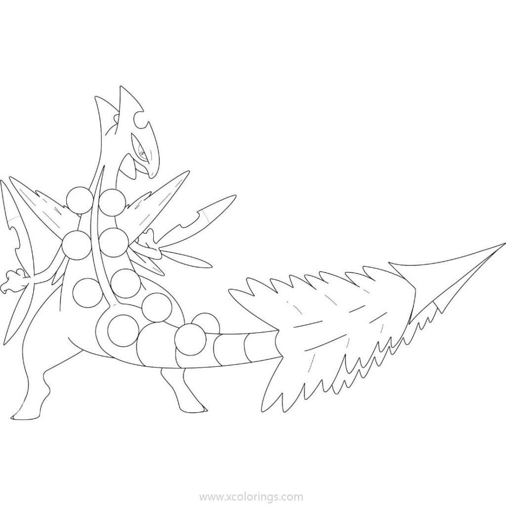 Sceptile Pokemon Coloring Pages Printable - XColorings.com