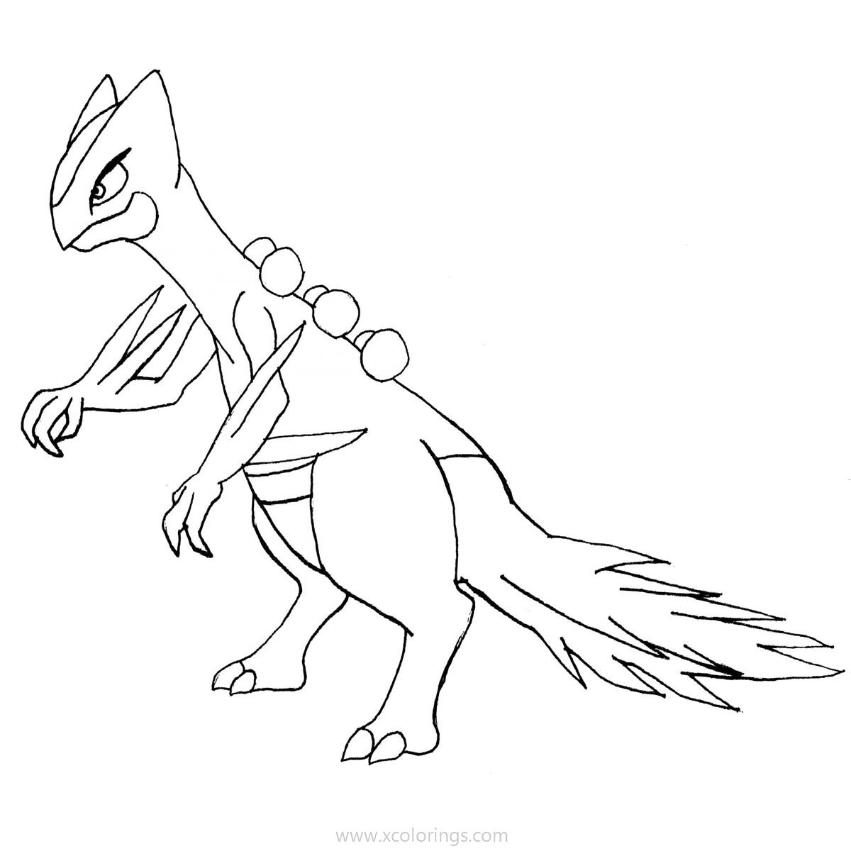 Sceptile Pokemon Coloring Pages Printable - XColorings.com