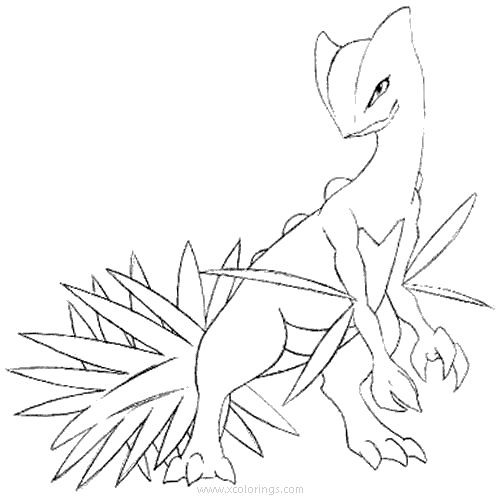 Free Sceptile Pokemon Coloring Pages by JA-punkster printable