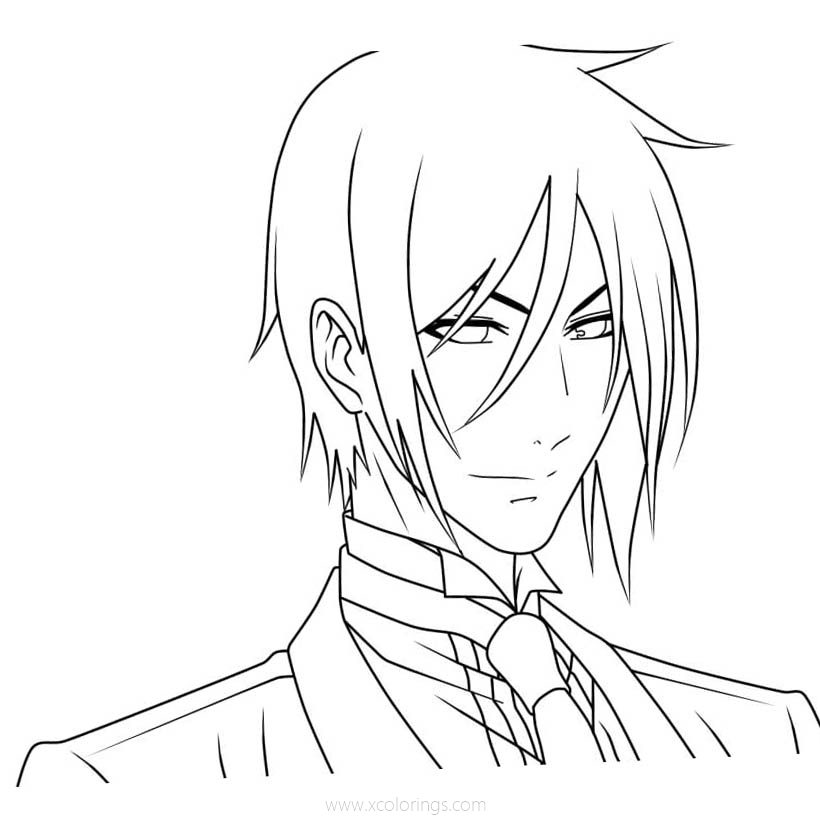 Free Sebastian Michaelis from Black Butler Coloring Pages printable