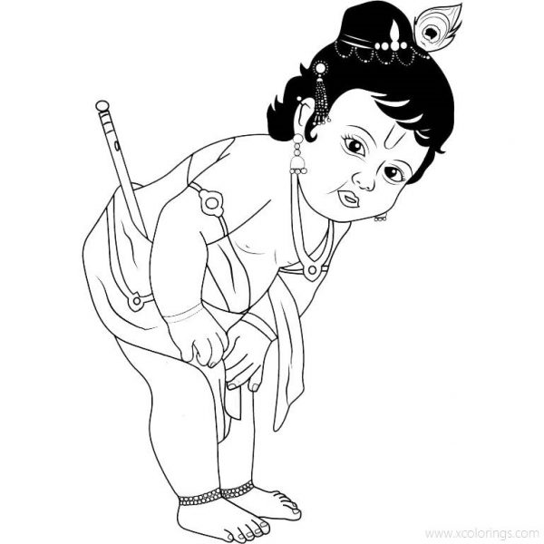 Krishna Coloring Coloring Pages