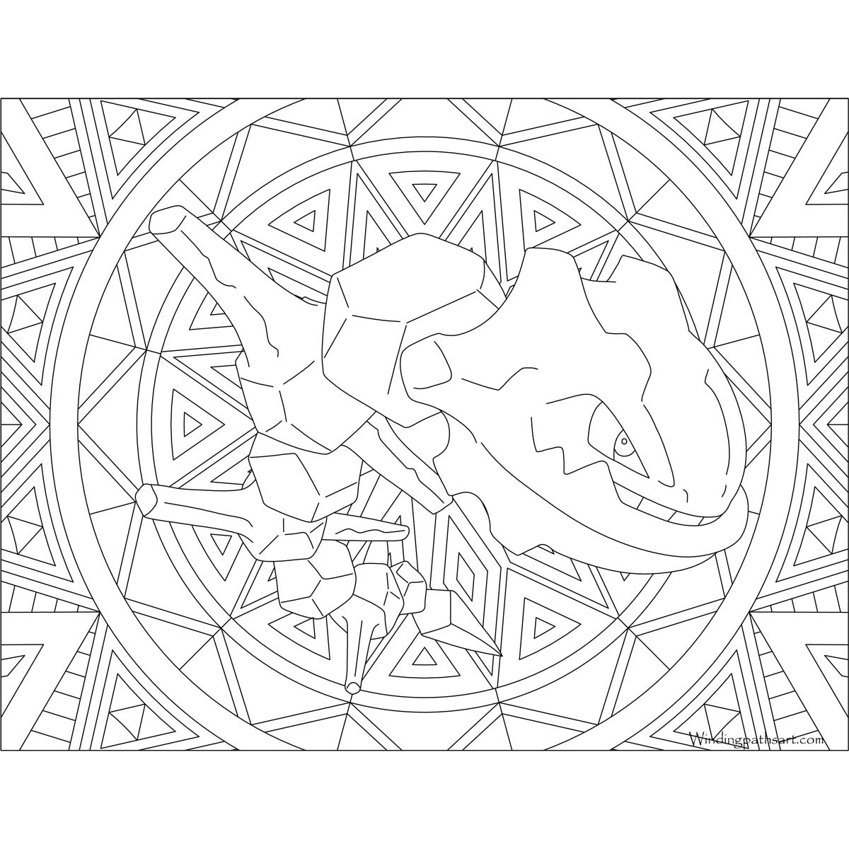 Free Steelix Pokemon Coloring Pages for Adults printable