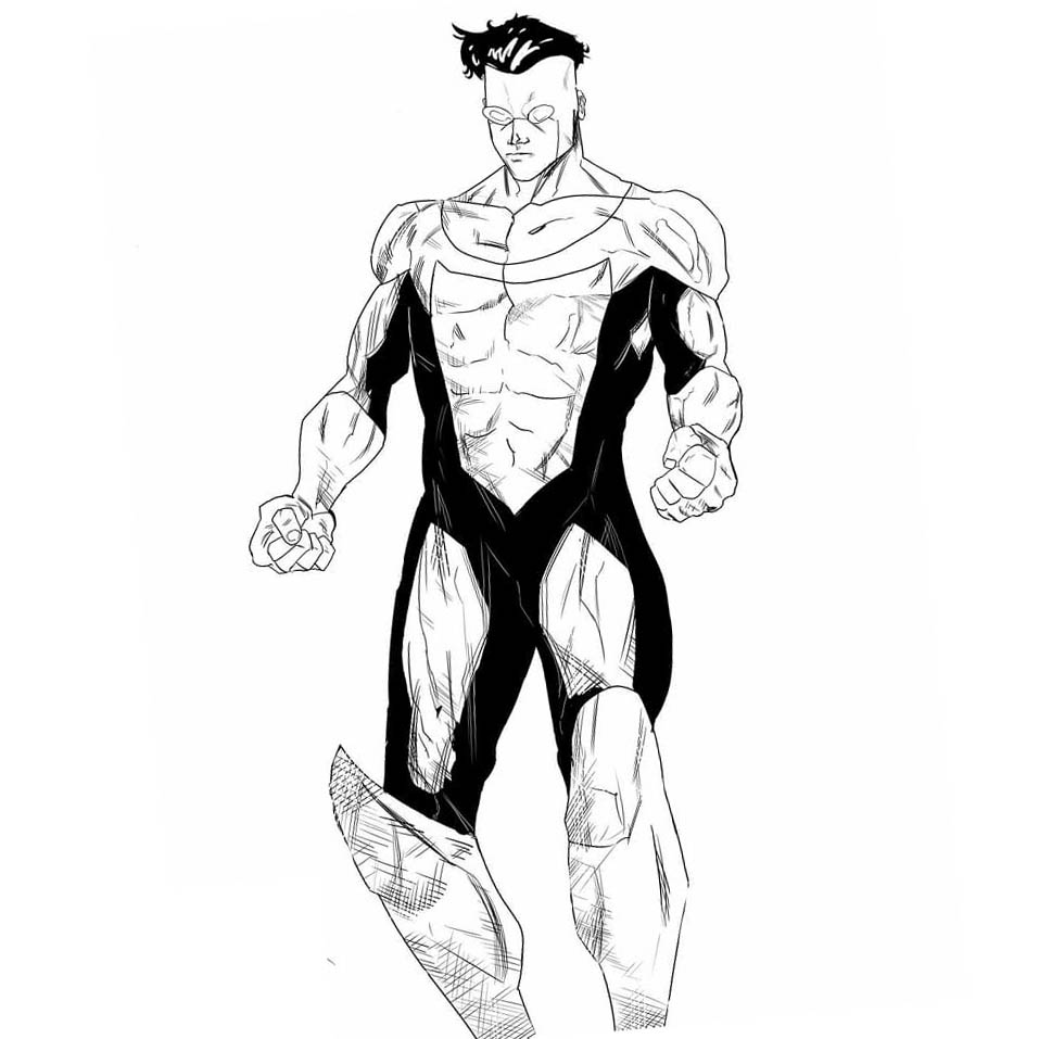Invincible Coloring Pages Omni-man On The Bed - XColorings.com