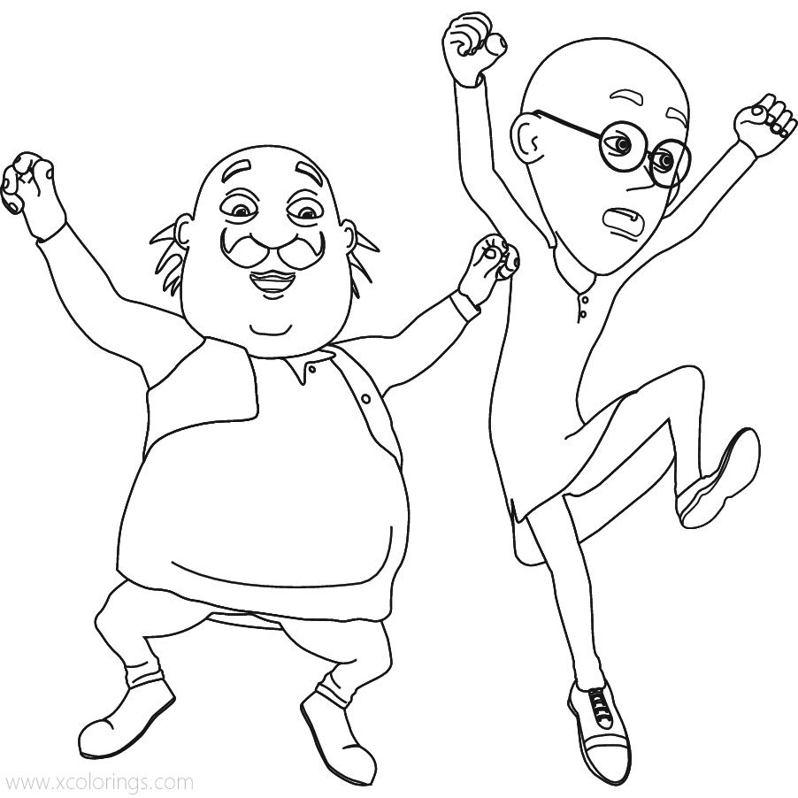Free TV Show Motu and Patlu Coloring Pages printable