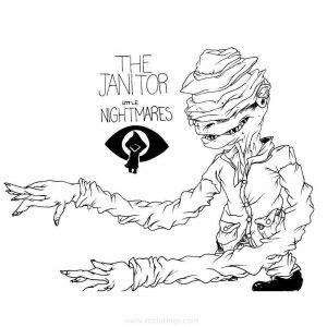Little Nightmares Coloring Pages Mono Printable - XColorings.com