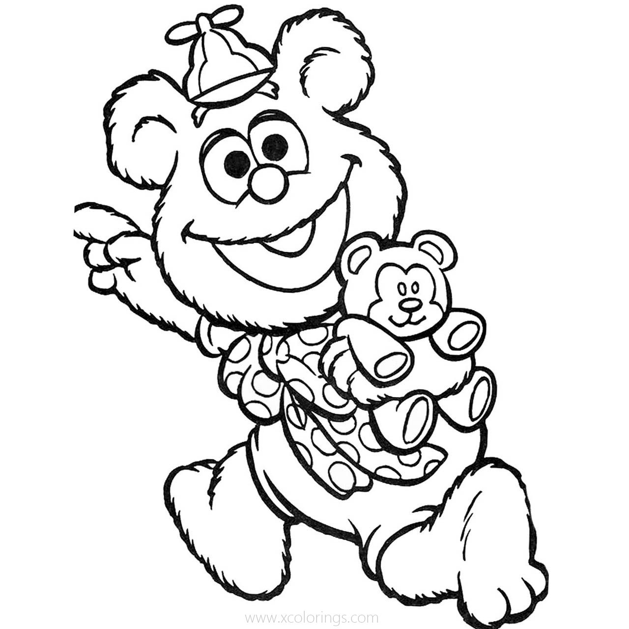 Free The Muppet Babies Coloring Pages Fozzie printable