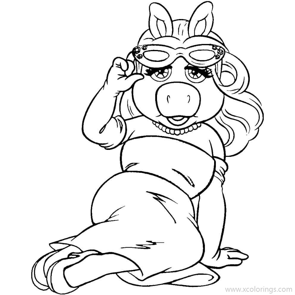 Free The Muppets Coloring Pages Miss Piggy Printable printable