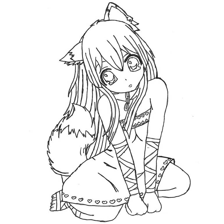 Free Wolf Girl Aphmau Coloring Pages printable