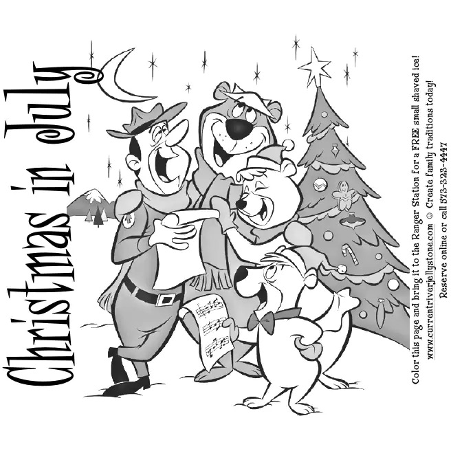 Christmas In July Bears Coloring Pages