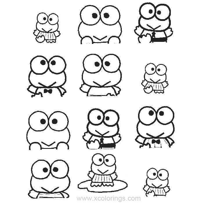 Free How to Draw Keroppi Coloring Pages printable