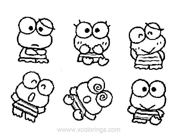 Free Keroppi Frog Coloring Pages printable